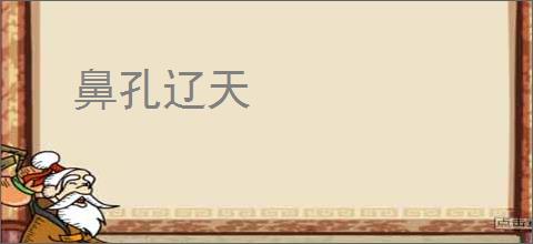 鼻孔辽天