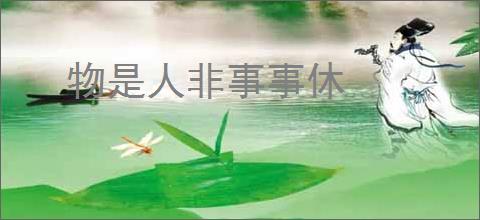 物是人非事事休