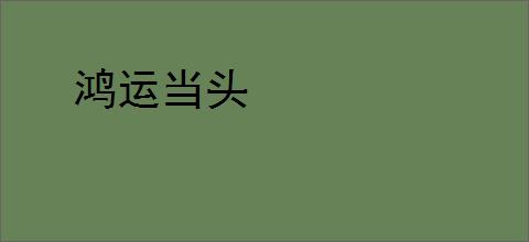 鸿运当头